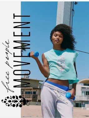 Free People Mint Inspire Muscle Sleeveless Crop Top Size Small NWOT